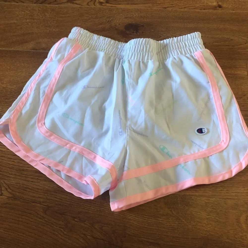 CHAMPION white running shorts in size S